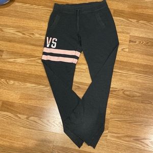 A paint of dark grey pajama pants